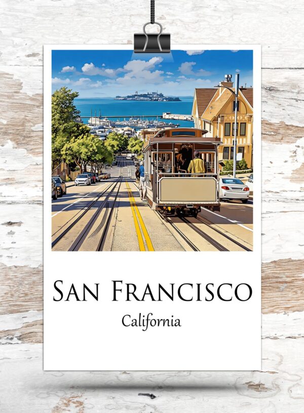 San Francisco Canvas, San Francisco Print, San Francisco  wall art,  San Francisco travel art print, San Francisco  poster - Image 3