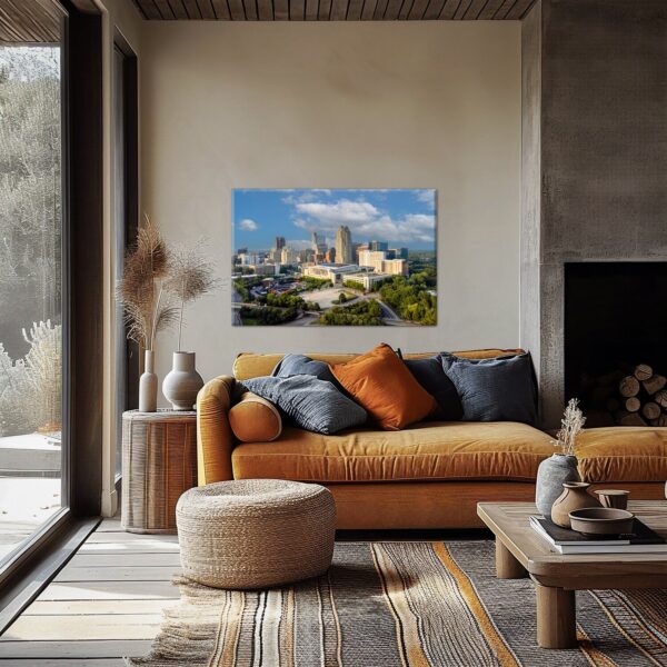 Raleigh, Capture the beauty of Raleigh, North Carolina with this beautiful skyline wall art canvas, Raleigh skyline canvas or print - Image 3