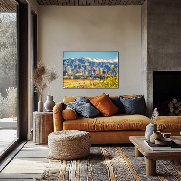 Beautiful Salt Lake City Skyline Print on Canvas - Perfect Addition to Your Wall Decor, Salt Lake City wall art on canvas - Image 3