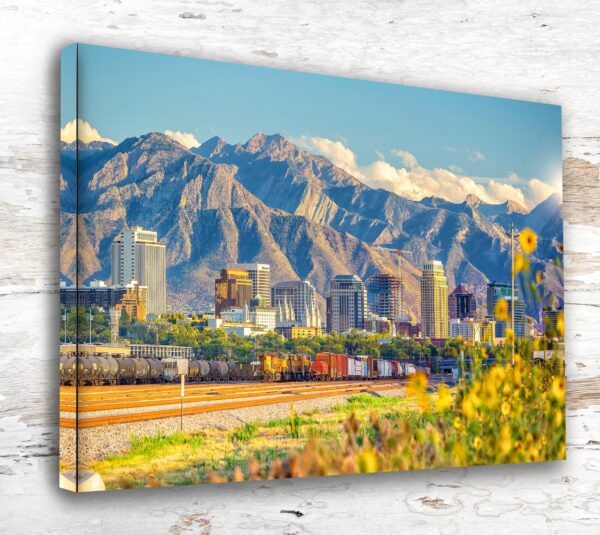 Beautiful Salt Lake City Skyline Print on Canvas - Perfect Addition to Your Wall Decor, Salt Lake City wall art on canvas