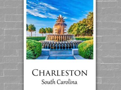 Charleston Canvas, Charleston Print, Charleston wall art, Charleston travel art print, Charleston South Carolina, Charleston  poster