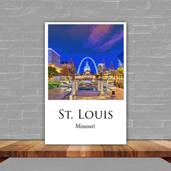 St Louis Canvas, St Louis Print, St Louis wall art, St Louis travel art print, St Louis Missouri, St Louis poster