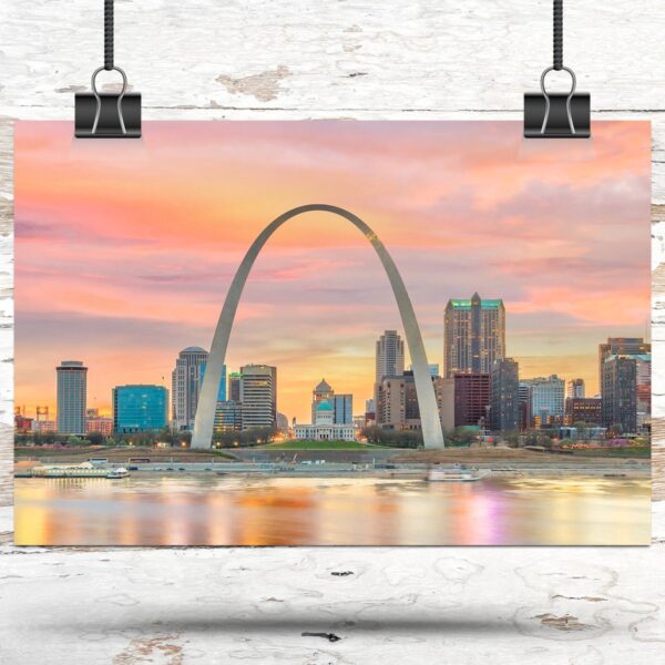 St Louis Canvas, St Louis Print, St Louis wall art, St Louis travel art print, St Louis Missouri, St Louis poster - Image 3
