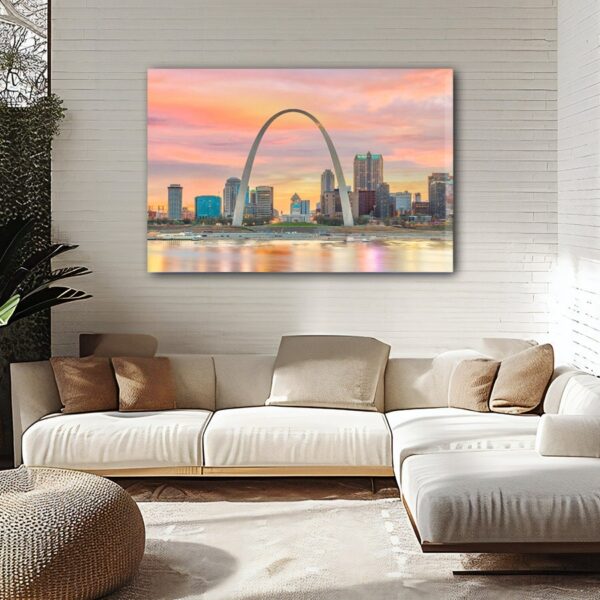 St Louis Canvas, St Louis Print, St Louis wall art, St Louis travel art print, St Louis Missouri, St Louis poster - Image 2