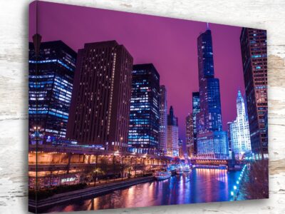 Chicago Canvas, Chicago Print, Chicago wall art, Chicago travel art print, Chicago Illinois , Chicago  poster