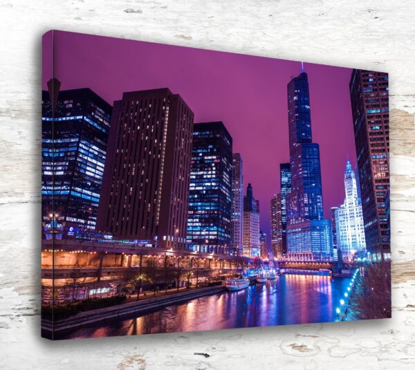 Chicago Canvas, Chicago Print, Chicago wall art, Chicago travel art print, Chicago Illinois , Chicago  poster