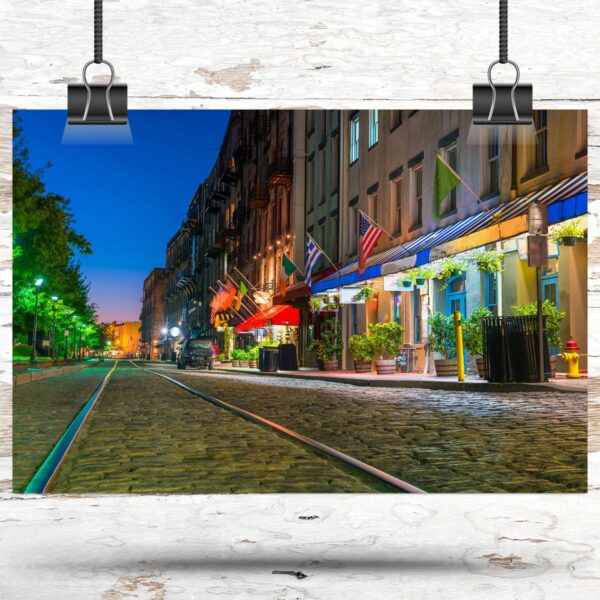 Savannah Canvas, Savannah Print, Savannah wall art, Savannah  travel art print, Savannah Georgia , Savannah  poster - Image 3