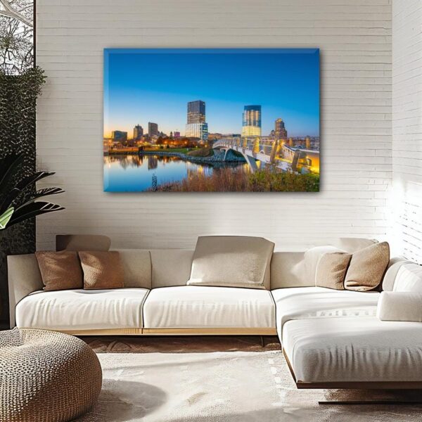 Milwaukee travel art canvas print, Milwaukee wall art, Milwaukee canvas art,  Milwaukee watercolor canvas wall art,  Milwaukee print - Image 2