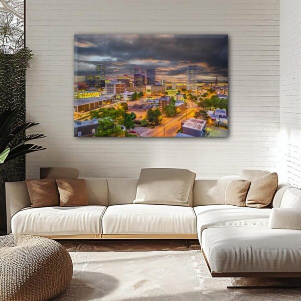 Tulsa travel art canvas print, Tulsa wall art, Tulsa canvas art,   Tulsa watercolor canvas wall art, Tulsa Arizona print - Image 2