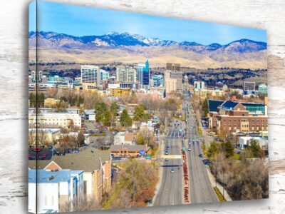 Boise travel art canvas print, Boise  wall art, Boise canvas art,   Boise watercolor canvas wall art, Boise Idaho print