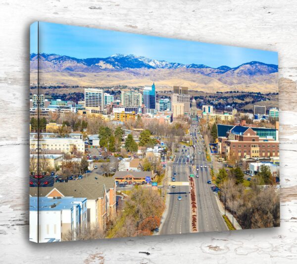 Boise travel art canvas print, Boise  wall art, Boise canvas art,   Boise watercolor canvas wall art, Boise Idaho print