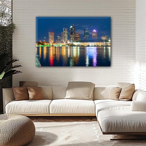 Tampa travel art canvas print,  Tampa wall art, Tampa canvas art,   Tampa watercolor canvas wall art, Tampa Florida print - Image 2