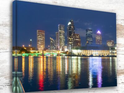 Tampa travel art canvas print,  Tampa wall art, Tampa canvas art,   Tampa watercolor canvas wall art, Tampa Florida print