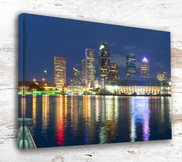 Tampa travel art canvas print,  Tampa wall art, Tampa canvas art,   Tampa watercolor canvas wall art, Tampa Florida print