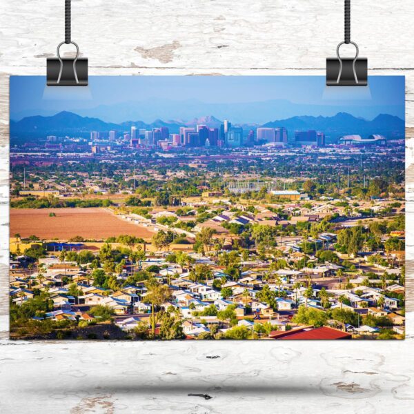 Phoenix travel art canvas print, Phoenix wall art,  Phoenix canvas art,  Phoenix watercolor canvas wall art,  Phoenix Arizona print - Image 3
