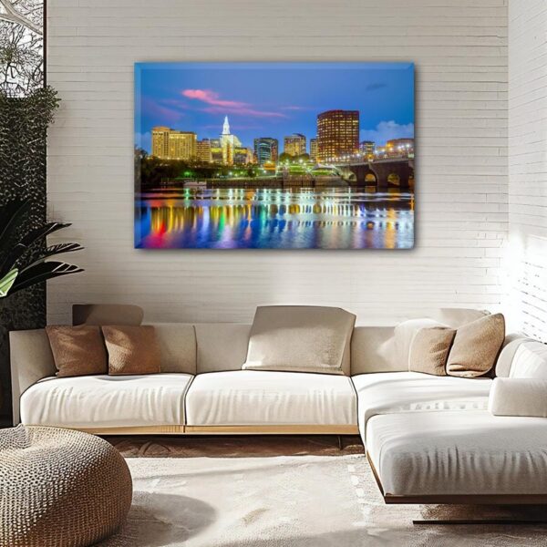 Hartford travel art canvas print, Hartford wall art, Hartford canvas art,   Hartford watercolor canvas wall art,  Hartford Connecticut print - Image 2