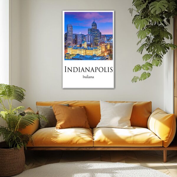 Indianapolis Canvas,  Indianapolis Print, Indianapolis  wall art, Indianapolis  travel art print,  Indianapolis Indiana, Indianapolis poster - Image 2