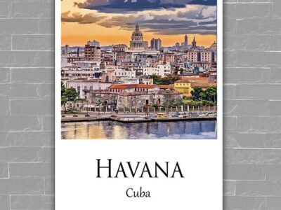 Havana Canvas, Havana  Print,  Havana wall art, Havana travel art print, Havana Cuba, Havana  poster
