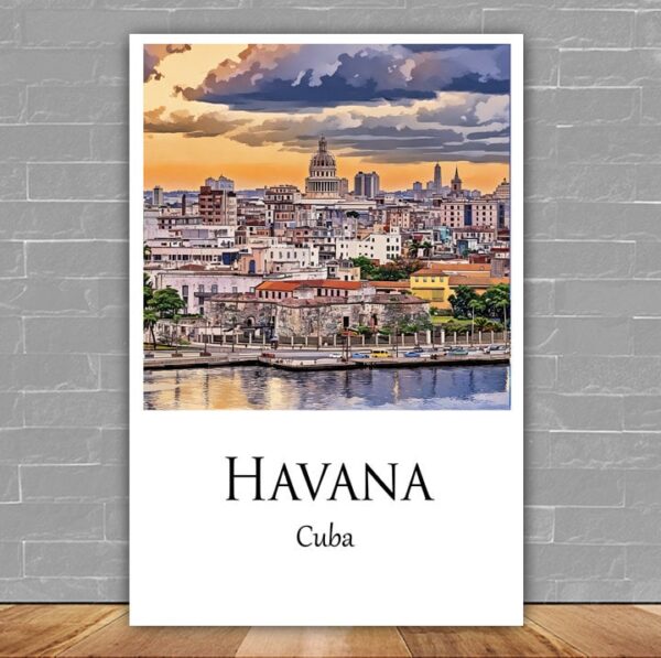 Havana Canvas, Havana  Print,  Havana wall art, Havana travel art print, Havana Cuba, Havana  poster