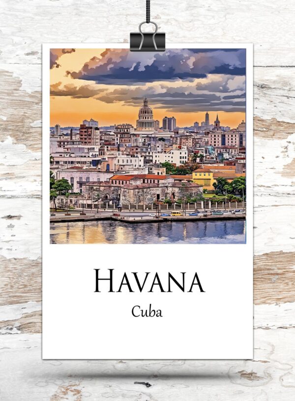 Havana Canvas, Havana  Print,  Havana wall art, Havana travel art print, Havana Cuba, Havana  poster - Image 3