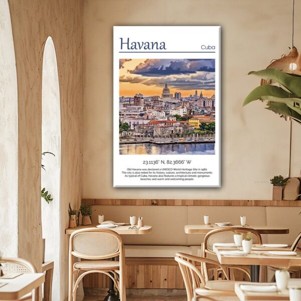 Havana Canvas, Havana  Print,  Havana wall art, Havana travel art print, Havana Cuba, Havana  poster - Image 2
