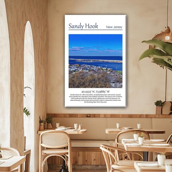 Sandy Hook Jersey Shore travel art canvas print, Sandy Hook wall art Sandy Hook canvas art, Sandy Hook watercolor canvas wall art, - Image 2