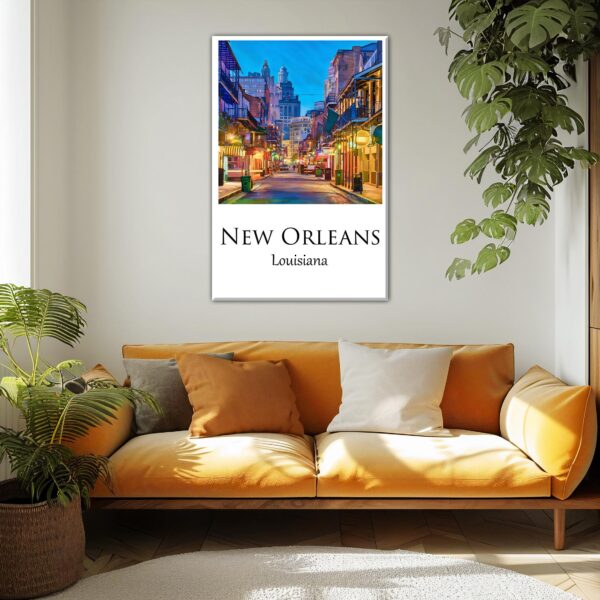 New Orleans travel art canvas print,  New Orleans wall art,  New Orleans canvas art,  New Orleans watercolor, New Orleans canvas wall art, - Image 2