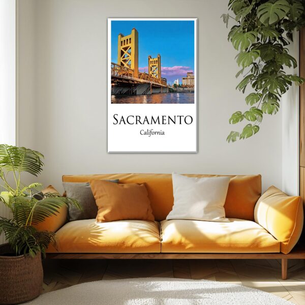 Sacramento  Canvas, Sacramento Print, Sacramento wall art Sacramento  travel art print, Sacramento California  poster - Image 2