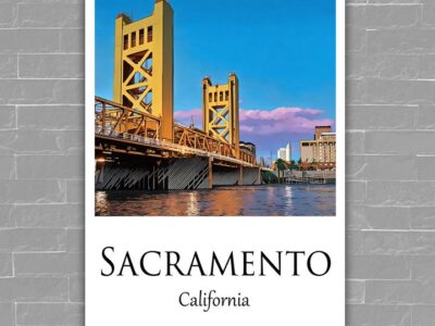 Sacramento  Canvas, Sacramento Print, Sacramento wall art Sacramento  travel art print, Sacramento California  poster