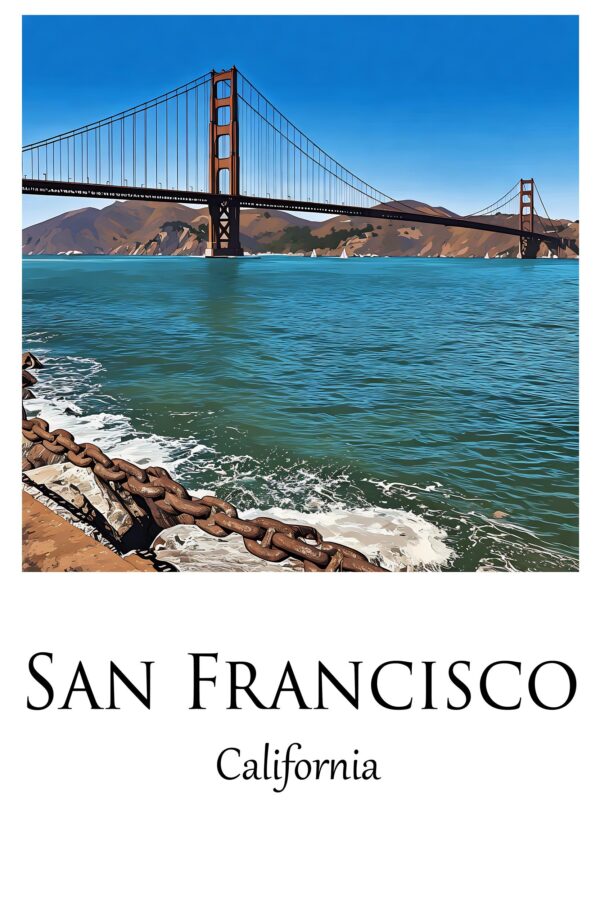 San Francisco Canvas, San Francisco Print, San Francisco  wall art,  San Francisco travel art print, San Francisco  poster - Image 4