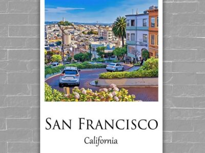 San Francisco Canvas, San Francisco Print, San Francisco  wall art,  San Francisco travel art print, San Francisco  poster