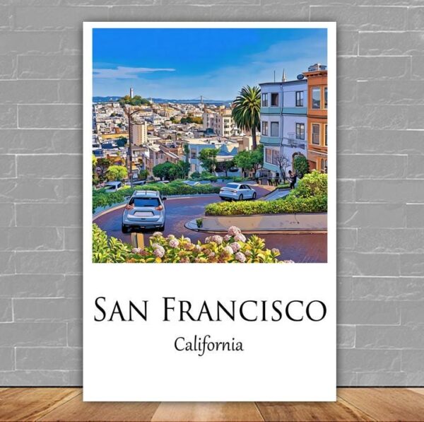 San Francisco Canvas, San Francisco Print, San Francisco  wall art,  San Francisco travel art print, San Francisco  poster