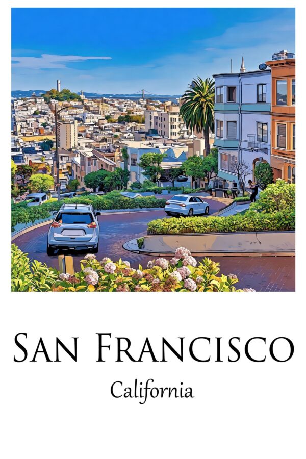 San Francisco Canvas, San Francisco Print, San Francisco  wall art,  San Francisco travel art print, San Francisco  poster - Image 4