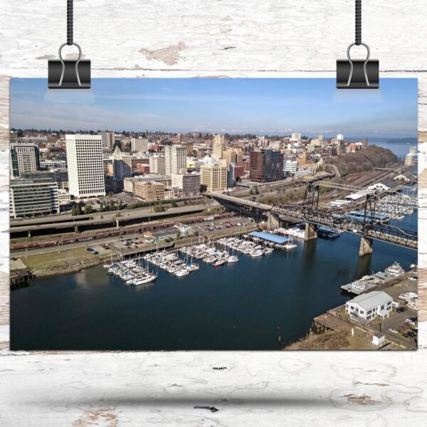 Tacoma Washington  Tacoma watercolor, Tacoma  wall art, Tacoma  canvas wall art,  Tacoma watercolor wall art, Tacoma travel art - Image 3