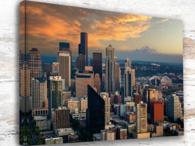 Seattle Washington  watercolor, Seattle wall art, Seattle canvas wall art, Seattle watercolor wall art, Seattle travel art