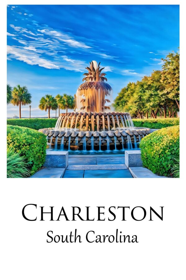 Charleston Canvas, Charleston Print, Charleston wall art, Charleston travel art print, Charleston South Carolina, Charleston  poster - Image 4