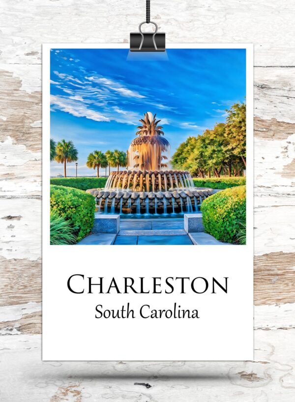 Charleston Canvas, Charleston Print, Charleston wall art, Charleston travel art print, Charleston South Carolina, Charleston  poster - Image 3