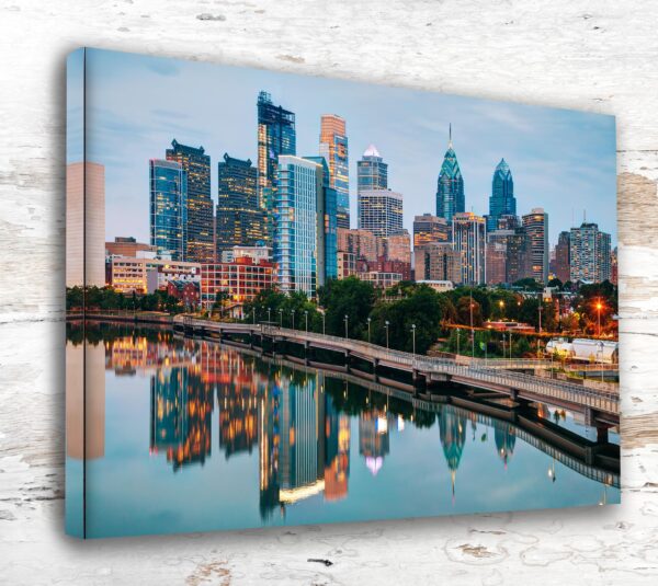 Philadelphia travel art canvas print, Philadelphia wall art Philadelphia canvas art, Philadelphia watercolor canvas wall art,