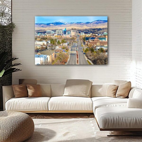 Boise travel art canvas print, Boise  wall art, Boise canvas art,   Boise watercolor canvas wall art, Boise Idaho print - Image 2