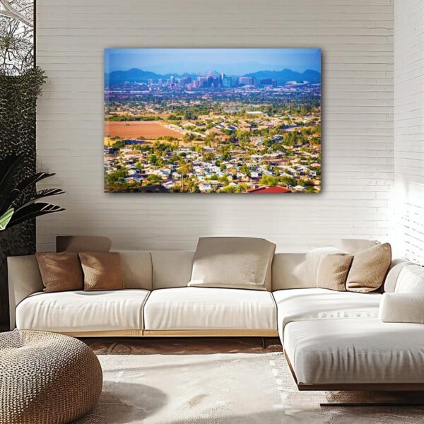 Phoenix travel art canvas print, Phoenix wall art,  Phoenix canvas art,  Phoenix watercolor canvas wall art,  Phoenix Arizona print - Image 2