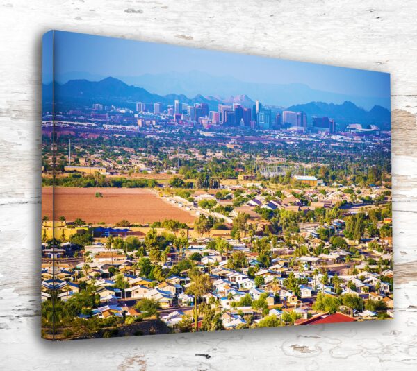 Phoenix travel art canvas print, Phoenix wall art,  Phoenix canvas art,  Phoenix watercolor canvas wall art,  Phoenix Arizona print