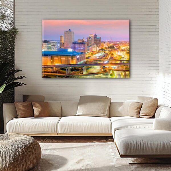 Memphis travel art canvas print, Memphis  wall art, Memphis canvas art,   Memphis  watercolor canvas wall art, Memphis print - Image 2