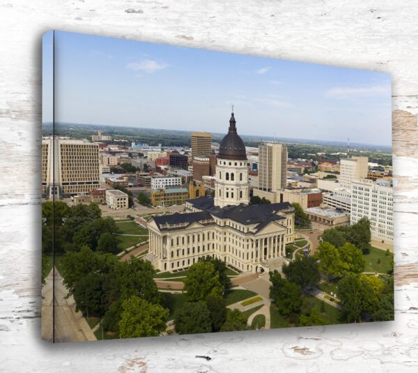 Topeka travel art canvas print, Topeka  wall art, Topeka canvas art,   Topeka  watercolor canvas wall art, Topeka Kansas print