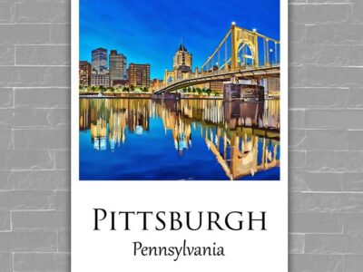 Pittsburgh travel art canvas print, Pittsburgh  wall art, Pittsburgh  canvas art,   Pittsburgh  watercolor canvas wall art, Pittsburgh print