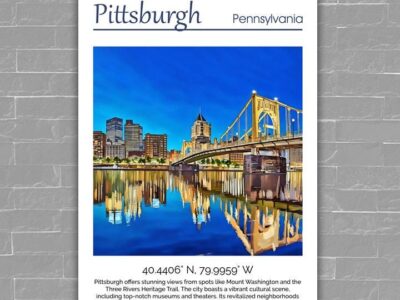 Pittsburgh travel art canvas print, Pittsburgh  wall art, Pittsburgh  canvas art,   Pittsburgh  watercolor canvas wall art, Pittsburgh print