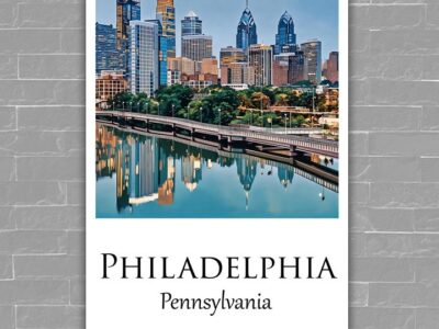 Philadelphia travel art canvas print, Philadelphia wall art Philadelphia canvas art, Philadelphia watercolor canvas wall art,
