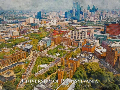 Watercolor Campus Prints