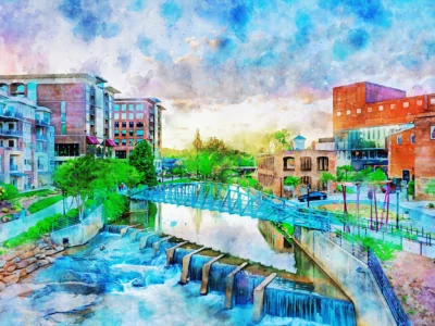 Watercolor Skyline Prints