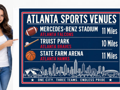 Atlanta Sports Canvas Print Falcons Braves Hawks Stadium Wall Decor