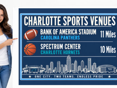 Charlotte Sports Canvas Print Panthers Hornets Stadium Wall Decor